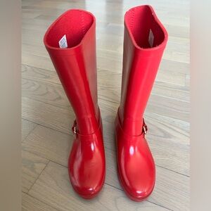 Polo Ralph Lauren Red Rain Boots for Girls SIZE 13 - USED